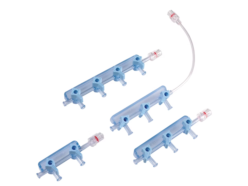 High-Pressure Manifold
High-pressure manifold designed for efficient fluid and medication delivery during procedures. Features smooth rotation, color-coded options, and back-check valves to help maintain drug dosing integrity. DEHP-free and latex-free, with no leakage under pressures up to 500 psi. | Labs Choice