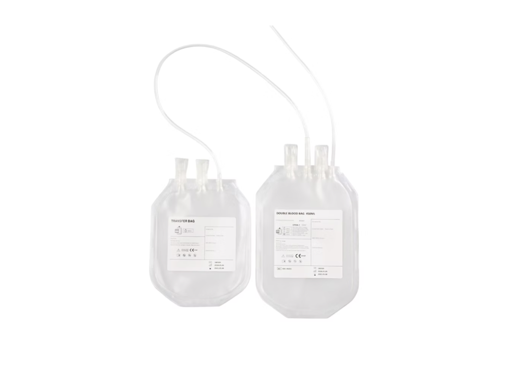 BB02 – Double Blood Bag | Labs Choice BB02 Double Blood Bag is designed for whole blood collection and separation of different blood components through centrifugation and component separation. | Labs Choice

