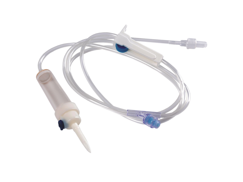 VS05 – Infusion Set | Labs Choice IVS05 Infusion Set features a large drip chamber with an air vent and filter, needleless Y injection site, ABS Adelberg flow regulator, and 1.8-meter tubing. The luer lock connection with cap provides a secure and convenient configuration for IV therapy. 