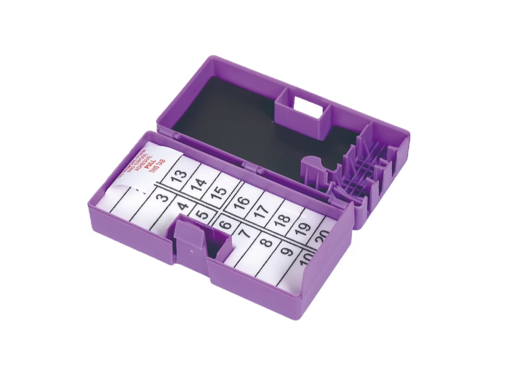 USNC20-FM – Ultimate Safety Sharps Station | Labs Choice USNC20-FM Ultimate Safety Sharps Station combines a 20-count foam block with a magnetic surface and advanced safety features for sharps organization and handling. It includes a surgical blade removal device with a protective wall, ultimate safety lock, needle sheathing device, and two universal safety holders for disposable syringes and scalpels. | Labs Choice