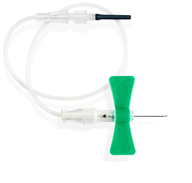Blood Collection | Push Button Blood Collection Set is a sterile, single-use winged set for reliable venipuncture and specimen collection. | Labs Choice