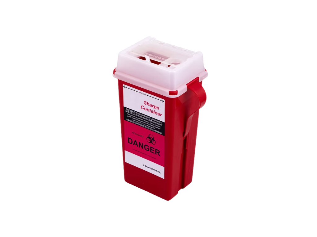 SCS-02Q – 2 Quart Sharp Container | Labs Choice SCS-02Q Sharp Container is a 2-quart sharps disposal container designed for convenient collection of used needles, syringes, and other sharps. Its compact format supports efficient point-of-use disposal while providing temporary and final closure. | Labs Choice